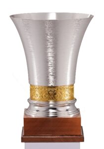 Gold plated feature Trophy Vases