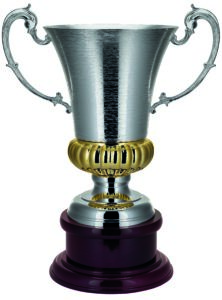 ASMAN1875SC Silver plated cup with lid & gold plated trim. Comes in 2 sizes 52cm 42cm