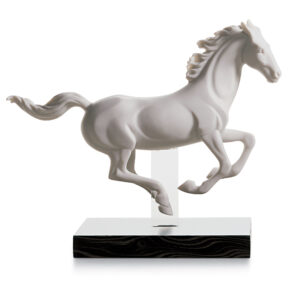 Matte White Horse Porcelain Figurine