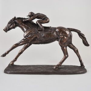 Custom Cold cast bronze Horse & Jockey