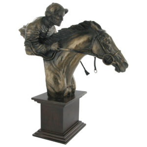 Cold cast Bronze Horse & Jockey Racing Trophy
