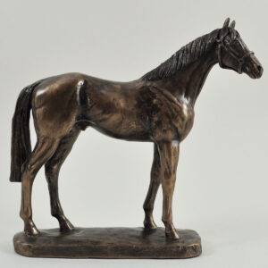 Cold cast bronze Horse figurine 22cm Horse Racing Trophies