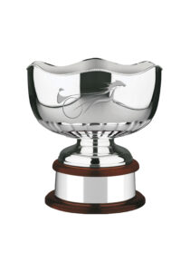 ASL453H Silver plated trophy bowl with engraving for Harness Racing Events Australia