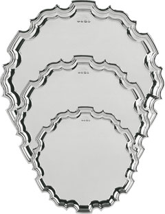 Sterling Silver Chippendale Hallmarked Trays.