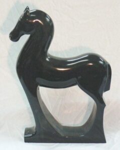 Ascend Sales Limited Edition Black Marble Horse Figurine Trophy