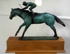 ASSTRICKBRZ This solid bronze horse & jockey was used for the 2014 & 2015 Epsom Handicap at Royal Randwick