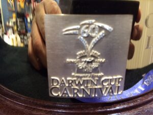 Darwin Cup 2016 60th Anniversary diamond encrusted logo on base Trophy