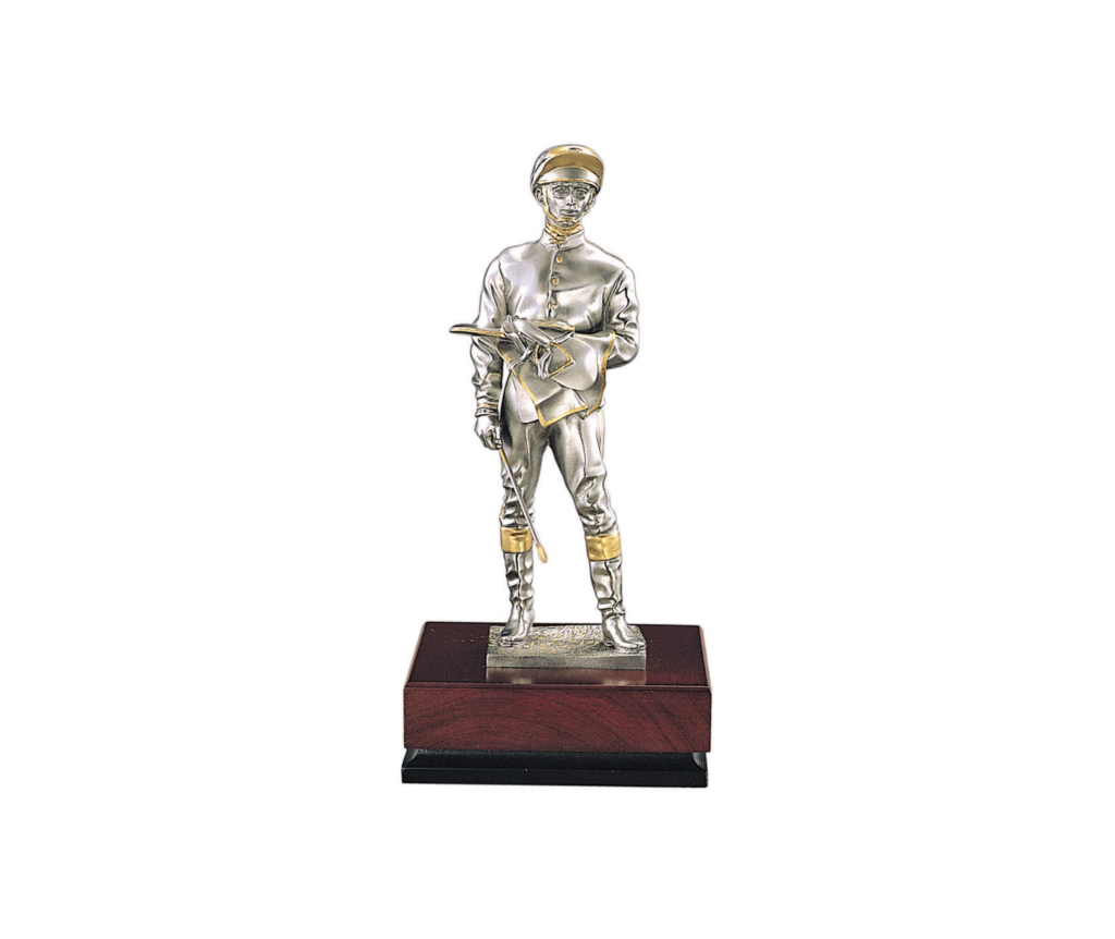 Pewter Standing Jockey Approx 24cm Horse Racing Trophy Specialists